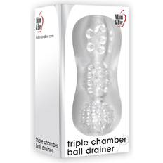 Billig Kyskhedsanordninger Sexlegetøj Aande Triple Chamber Ball Drainer Clear