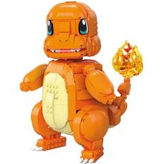 Kit di Costruzione Mega Pokemon Jumbo Charmander Building Kit with 750 Compatible Bricks & Parts & Poké Ball