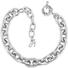 Ladies Adore Base metal Shimmer Lozenge Chain & Pave Bracelet