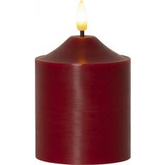 Red Candles & Accessories FLAMME LED-Blockljus 12cm Röd LED Candle