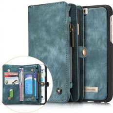 CaseMe Mobiltillbehör CaseMe CASEME iPhone 6s 6 Retro Split läder plånboksfodral Blå