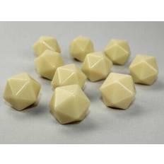 D20 dice Blank Dice Ivory (10/Bag) D20