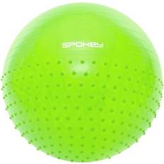 Fitnessbold 65 Spokey HALF FIT Gymnastic ball, Anti-burst system, 2 surface (smooth and massage nibs) 65 cm, Pump in a set, 200 kg, Žalias