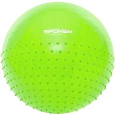 Spokey Spokey HALF FIT Gymnastic ball, Anti-burst system, 2 surface (smooth and massage nibs) 65 cm, Pump in a set, 200 kg, Žalias