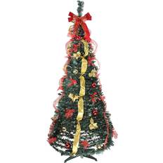 Yellow Christmas Trees Northlight Seasonal Red and Gold Pop-Up Artificial Green Christmas Tree