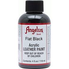 Black Acrylic Paints Angelus Acrylic Leather Paint Flat Black 4oz