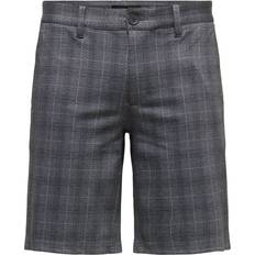 Only & Sons Gråmelerade jersey-shorts-Grå/a