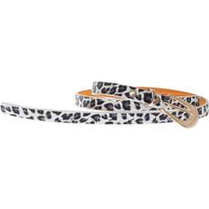 Grace Grace Womens/Ladies Leopard Print Leather Belt (White Leopard)