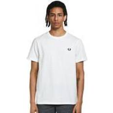 Adult T-shirts Fred Perry Fred Perry Men's Logo T-Shirt in Snow White, END. Clothing
