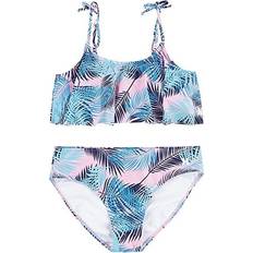 Pink Bikinis Children's Clothing Hurley Girl's Tie Dye Flutter Bikini Set - Pink/Blue