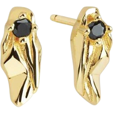 Sif Jakobs Sort Øreringe Sif Jakobs Vulcanello Parvus Earrings - Gold/Black