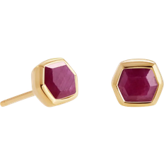 Ruby Earrings Kendra Scott Davie Stud Earrings - Gold/Red