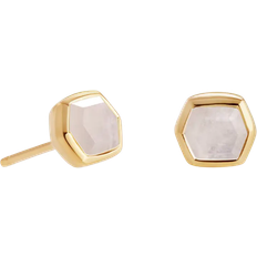 Moonstone Earrings Kendra Scott Davie Stud Earrings - Gold/Transparent