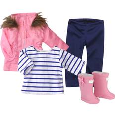 Sophias Jacket Leggings T-Shirt & Rain Boots For 18" Dolls