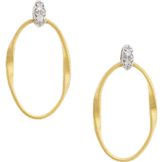 Marco Bicego Marrakech Onde Drop Earrings - Gold/White Gold/Diamonds