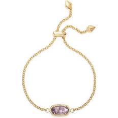 Kendra Scott Elaina Adjustable Chain Bracelet - Gold/Amethyst