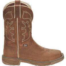 Brown - Men High Boots Justin Men's Rush Waterproof Sq Toe Work Boots