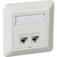 Elko Elko RS Modularuttag 2x8 Cat6 UTP Komplett fjällvit