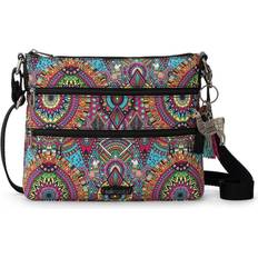 Multicoloured Crossbody Bags Sakroots Sakroots Basic Nylon Crossbody Rainbow Wanderlust Rainbow Wanderlust