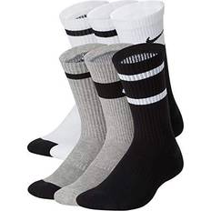 Polyester Underwear Nike Kid`s Everyday Cushioned Crew Socks Pack (Multi-Color(CK7302-901)/Black, Medium)