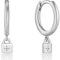 Hoops Earrings Ania Haie Padlock Huggie Hoop Earrings E032-01H