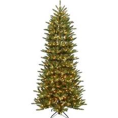 Puleo International 5ft. Pre-lit Slim Franklin Fir Green 6.5 Foot Christmas Tree