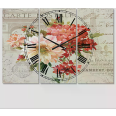 Clocks Design Art Farmhouse 3 Panels Wall Clock 36"