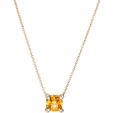 Citrine Necklaces David Yurman Petite Chatelaine Pendant Necklace - Gold/Citrine /Diamonds