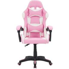 Pink Gaming Chairs CorLiving Ravagers Gaming Chair - Pink/White