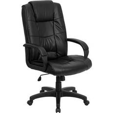 Lumbar Support Office Chairs Flash Furniture GO5301BBKLEAGG Office Chair 48"