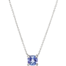 David Yurman White Gold Necklaces David Yurman Petite Chatelaine Pendant Necklace - White Gold/Tanzanite/Diamonds