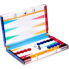 Bey-Berk Emmy Acrylic Backgammon Set