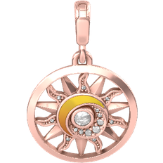 Orange Charms & Pendants Pandora ME Sun Power Medallion Charm - Rose Gold/Orange/Transparent