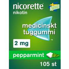 Nicorette pepparmint Nicorette Peppermint 2mg 105 st Tuggummi