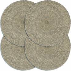 vidaXL Jute Coaster 38cm 4pcs