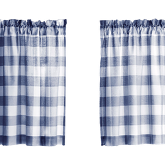 Checkered Curtains Elrene Home Fashions Farmhouse Living Buffalo30x36"