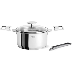 Detachable Handles Sauce Pans CRISTEL Casteline with lid 0.25 gal 8 "