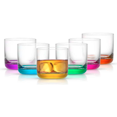 Handwash Whiskey Glasses Joyjolt Hue Colored Whiskey Glass 10fl oz 6