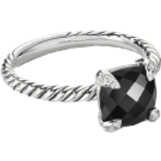 David Yurman Chatelaine Ring - Silver/Onyx/Diamonds