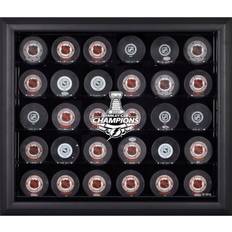 Fanatics Tampa Bay Lightning 2021 Stanley Cup Champions Black Framed 30-Puck Logo Display Case