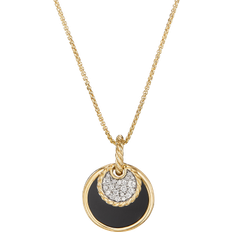 David Yurman Convertible Pendant Necklace - Gold/Transparent/Oynx/Diamonds