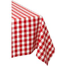 Yellow Tablecloths DII Checkers Tablecloth Yellow, Black, Red (132.1x132.1)