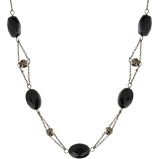 1928 Jewelry Link Collar Necklace - Black