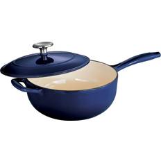 Ceramic Hob Sauciers Tramontina Gourmet Enameled Cast Iron with lid 0.75 gal