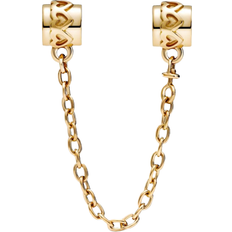 Pandora Gold Charms & Anhänger Pandora Hearts Safety Chain Charm - Gold