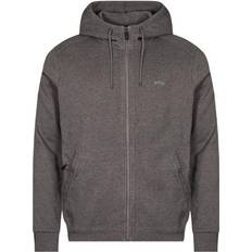 HUGO BOSS Saggy Curve Zip Hoodie - Grey