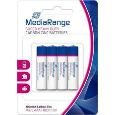 MediaRange Super Heavy Duty Micro AAA Compatible 4-pack