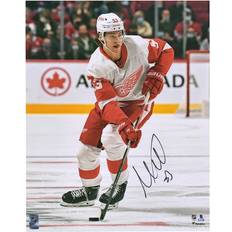 Fanatics Detroit Red Wings Autographed 16" x 20" Skating with Puck Photograph Moritz Seider