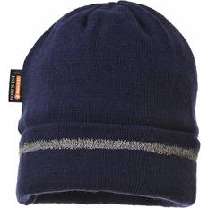 Portwest Reflective Trim Knit Hat Unisex - Marine