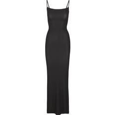 Soft Lounge Long Slip Dress - Onyx